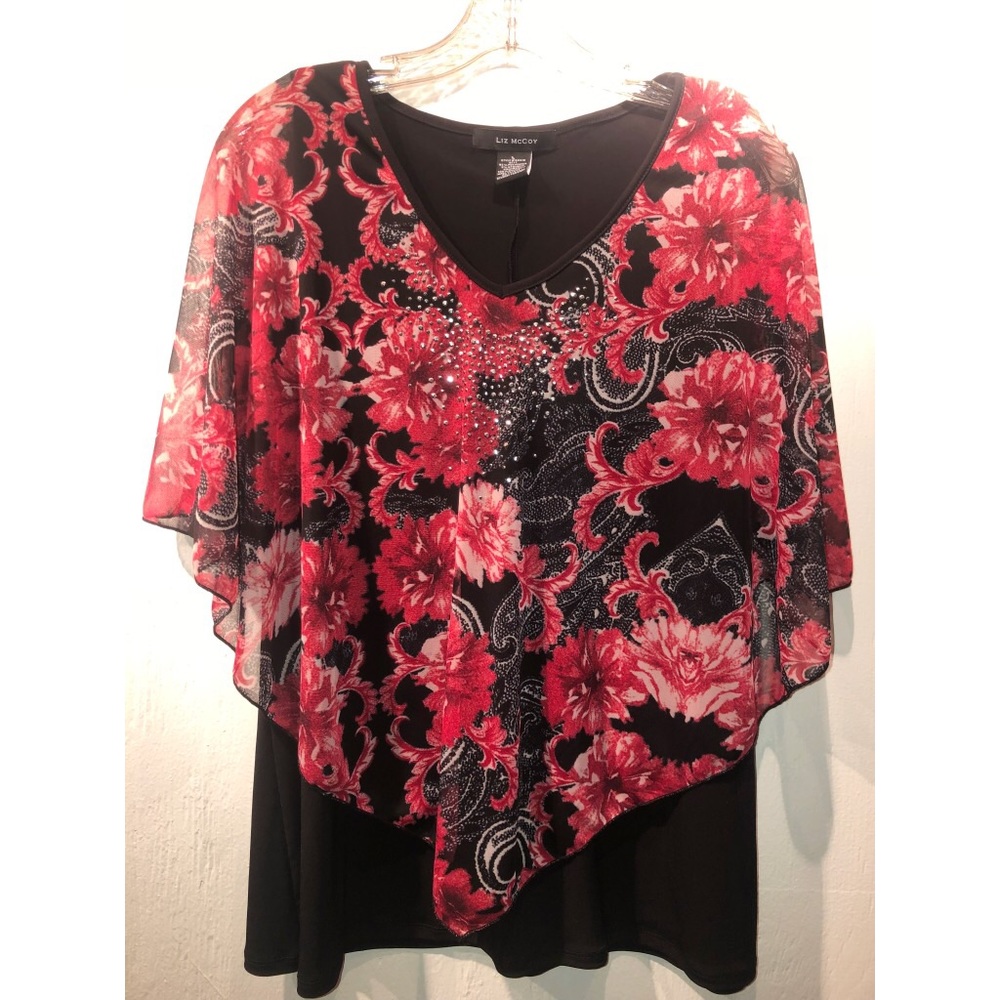 Sleeveless Chiffon Overlay top